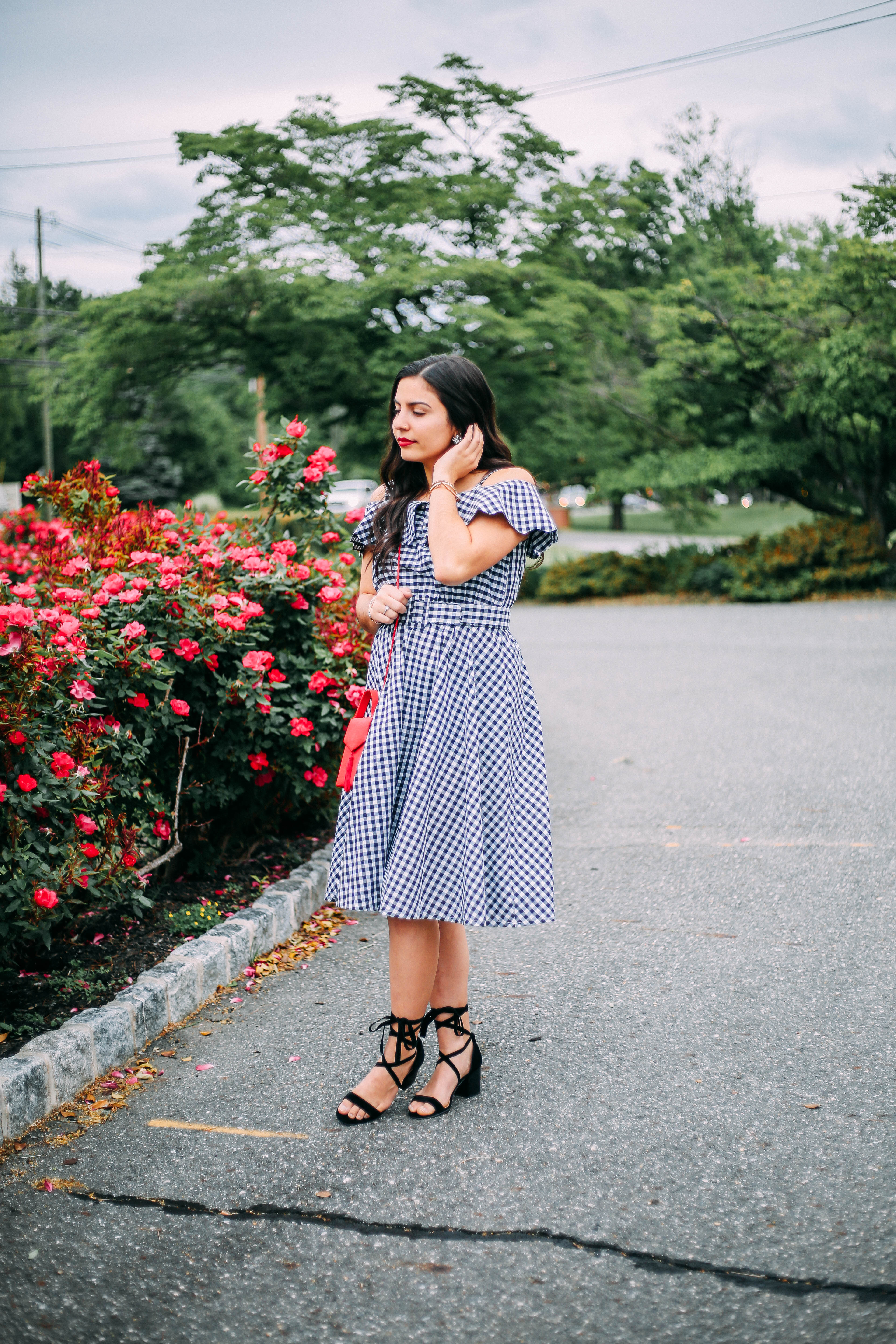 gingham-midi-dress-shein-blogger-4