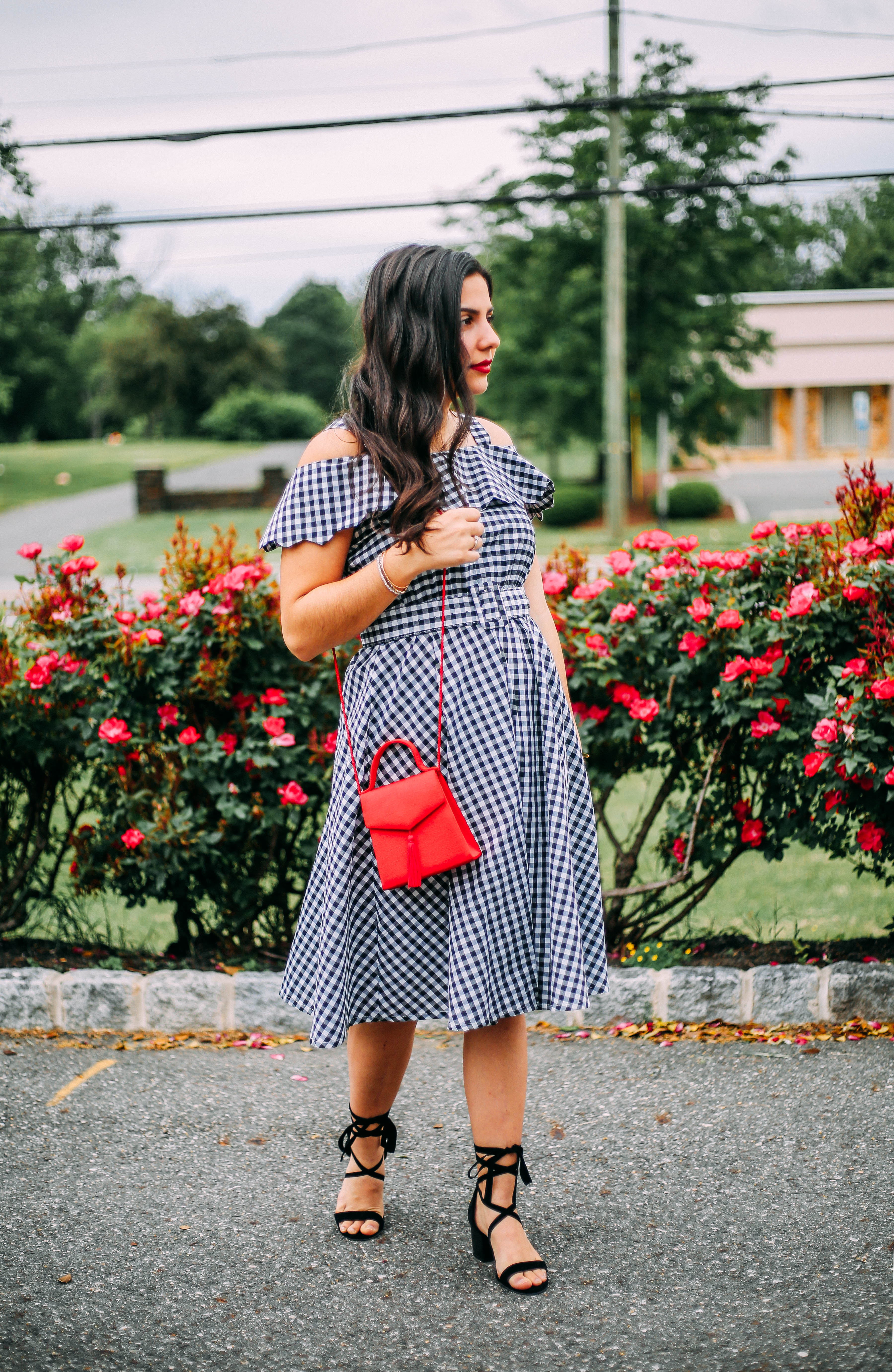 gingham-midi-dress-shein-blogger-7