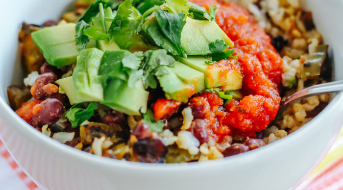 A delicious vegan and vegetarian burrito bowl