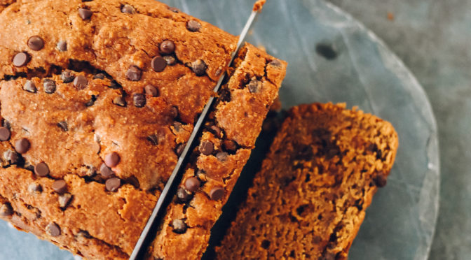 Healthy vegan pumpkin bread