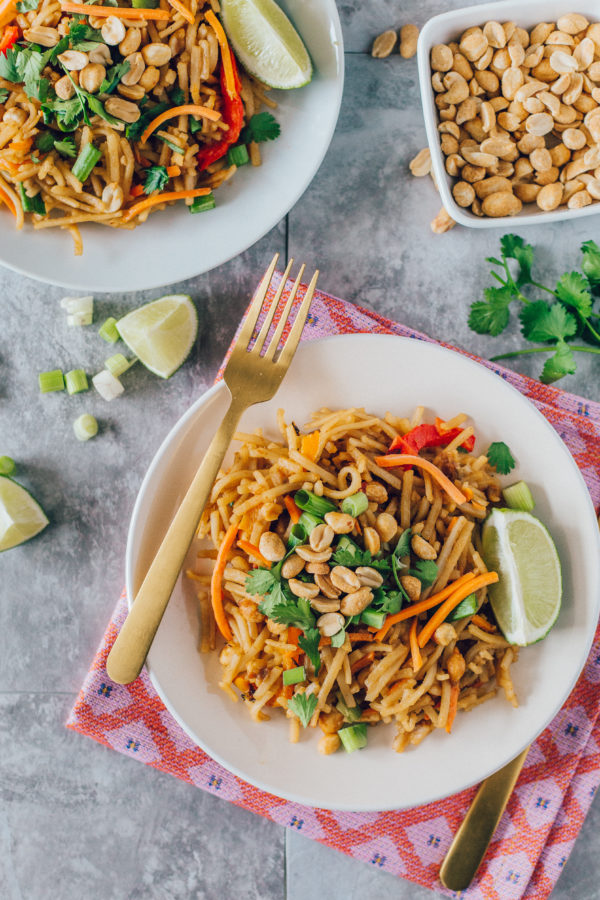 20 Minute Vegan Pad Thai, Cheap and Easy