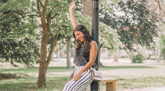 wide leg pants lace up heels