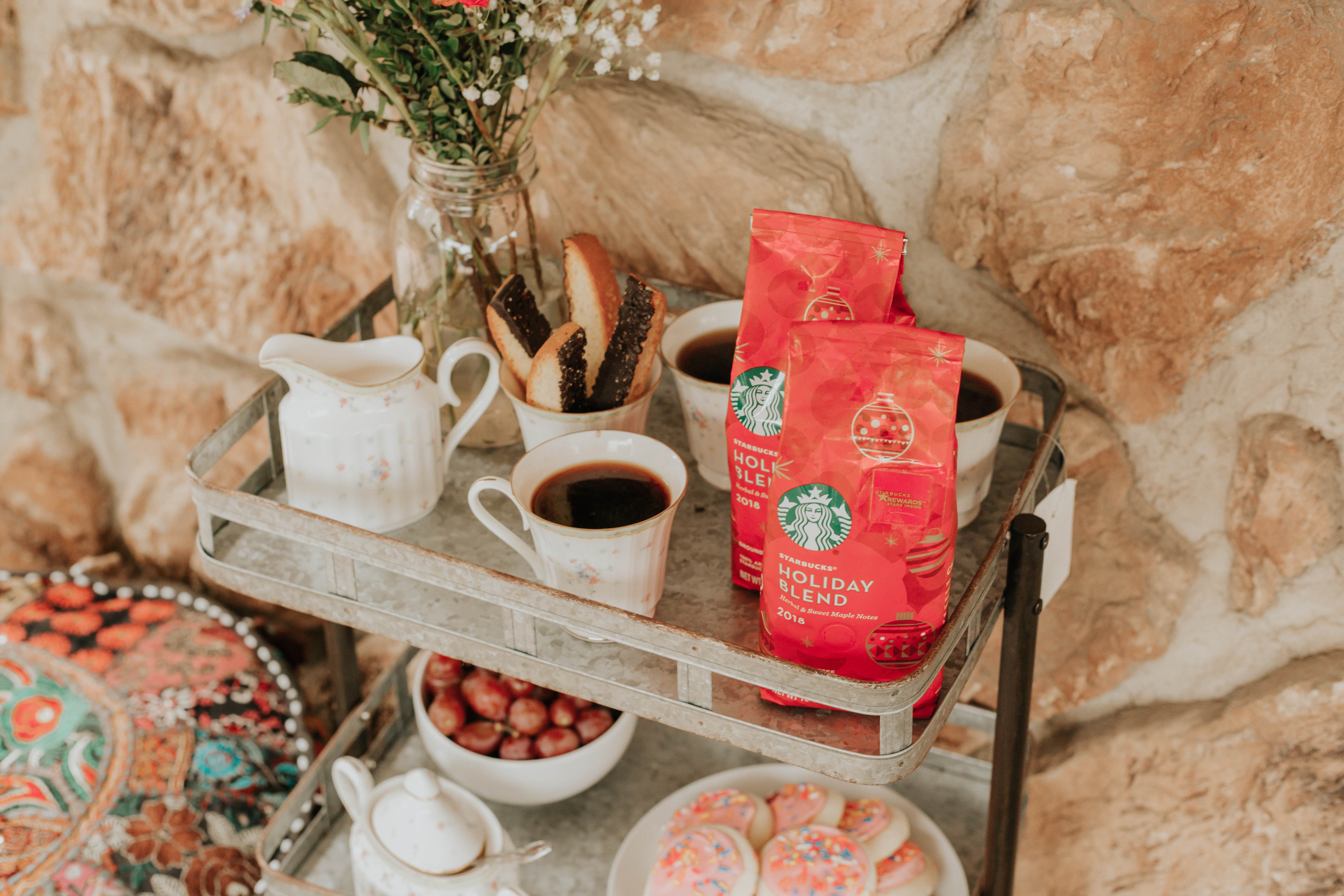starbucks-holiday-blend-coffee-bar-cart