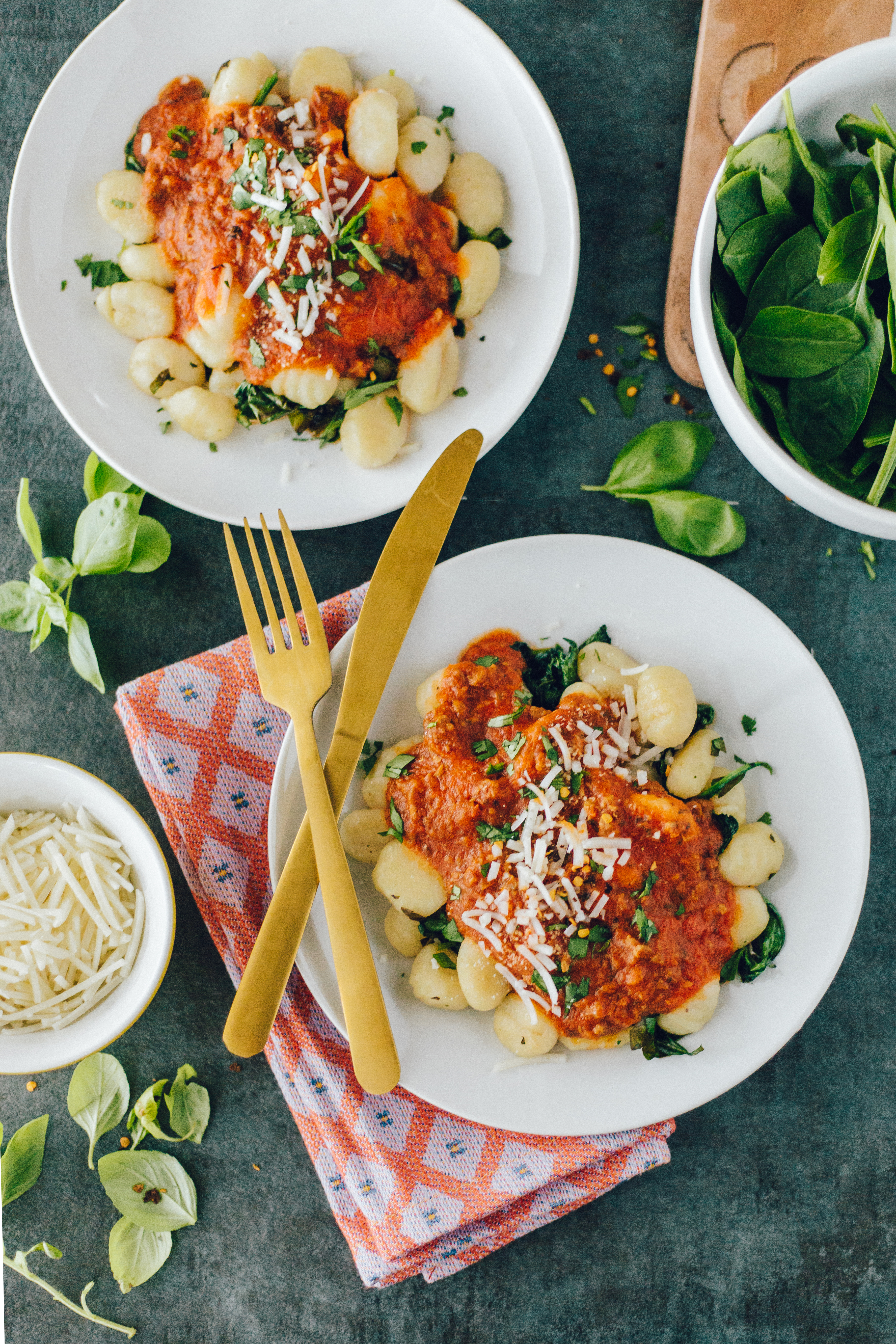 potato gnocchi with vegan chorizo sauce