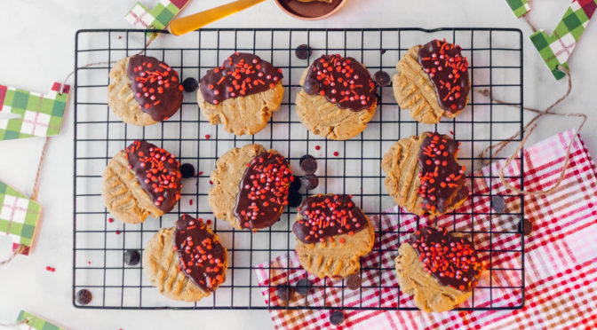 soft vegan peanut butter chocolate cookies