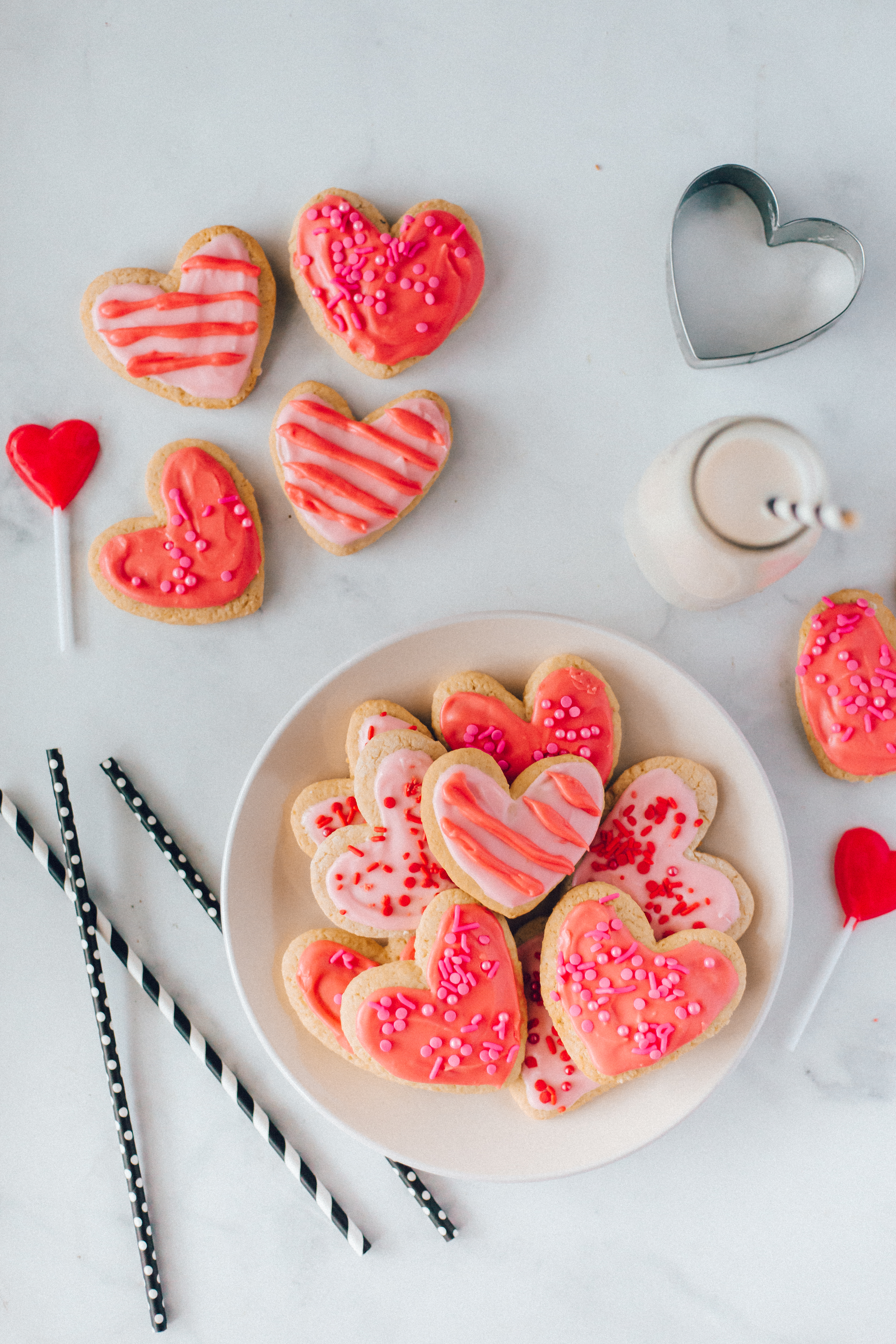 vegan valentines day sugar cookies