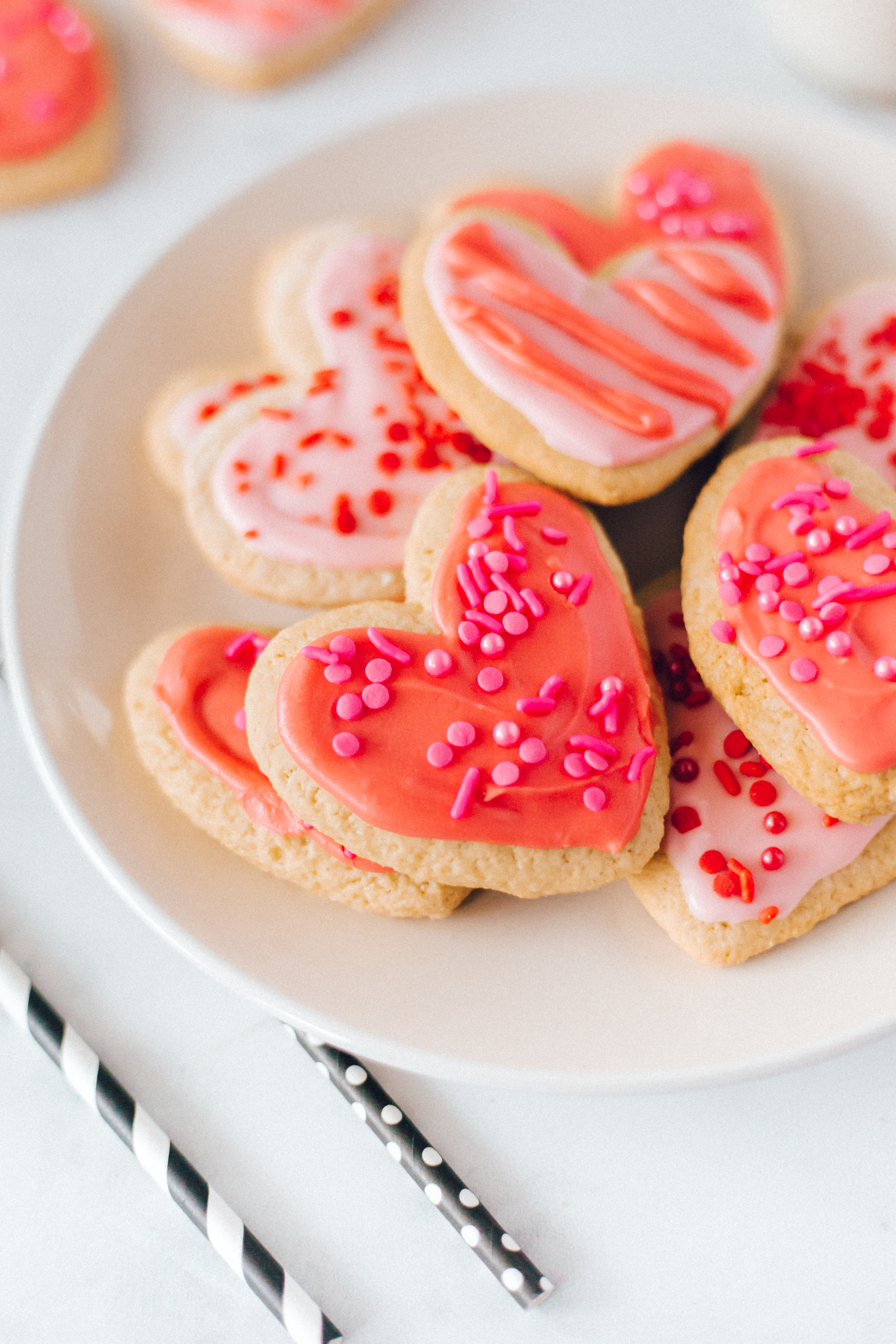 vegan valentines day sugar cookies
