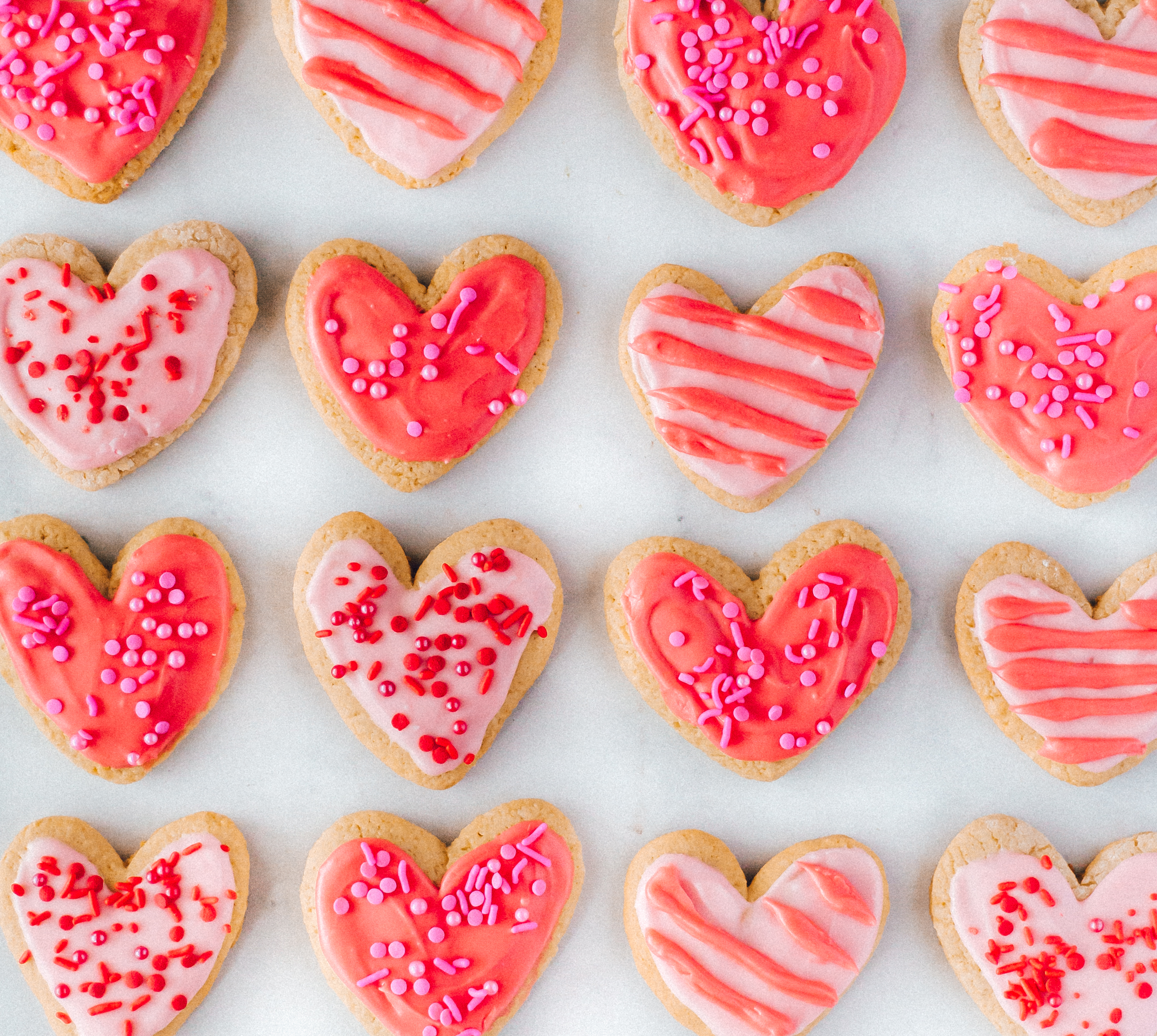 vegan valentines day sugar cookies