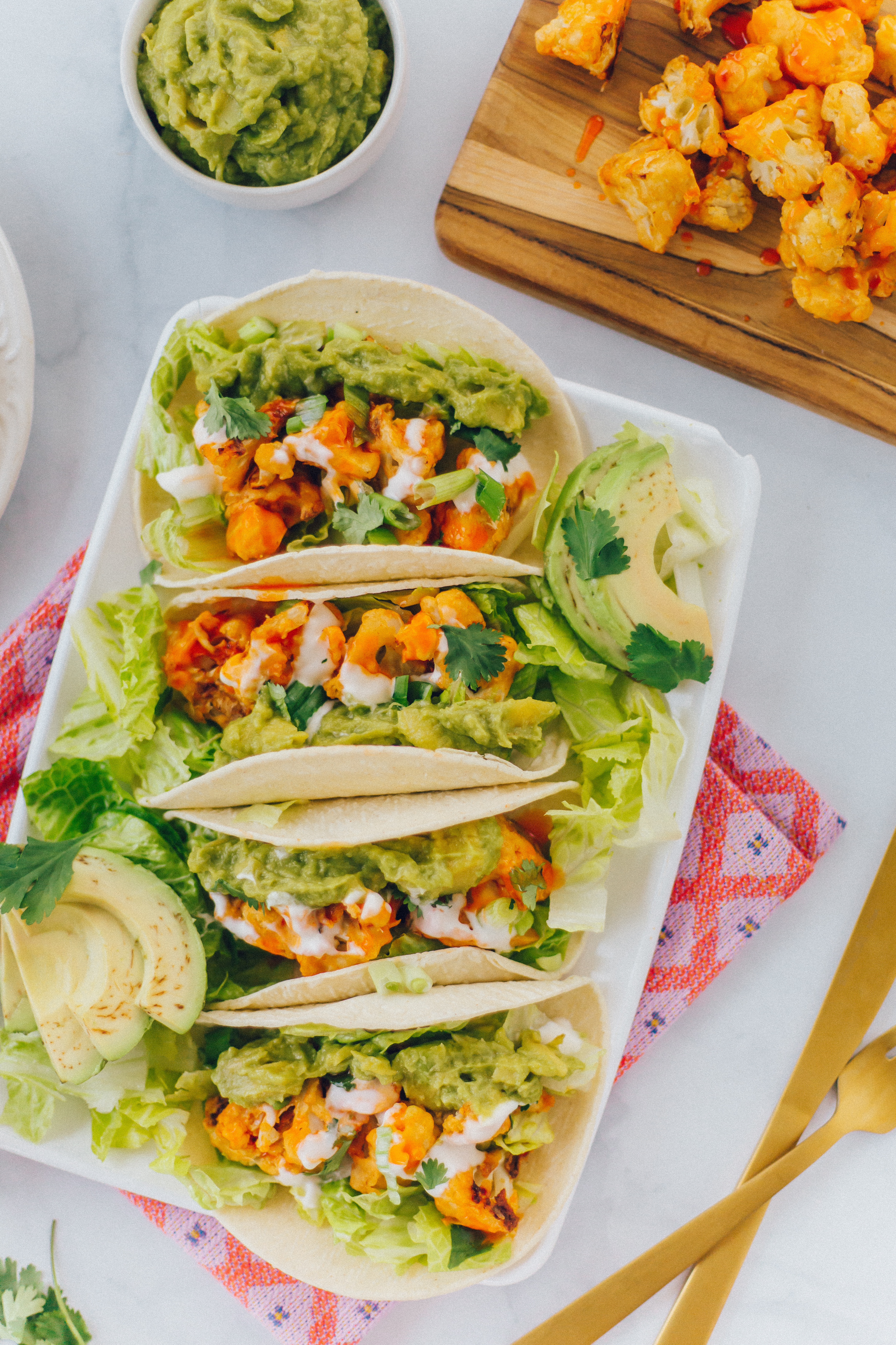 buffalo cauliflower tacos