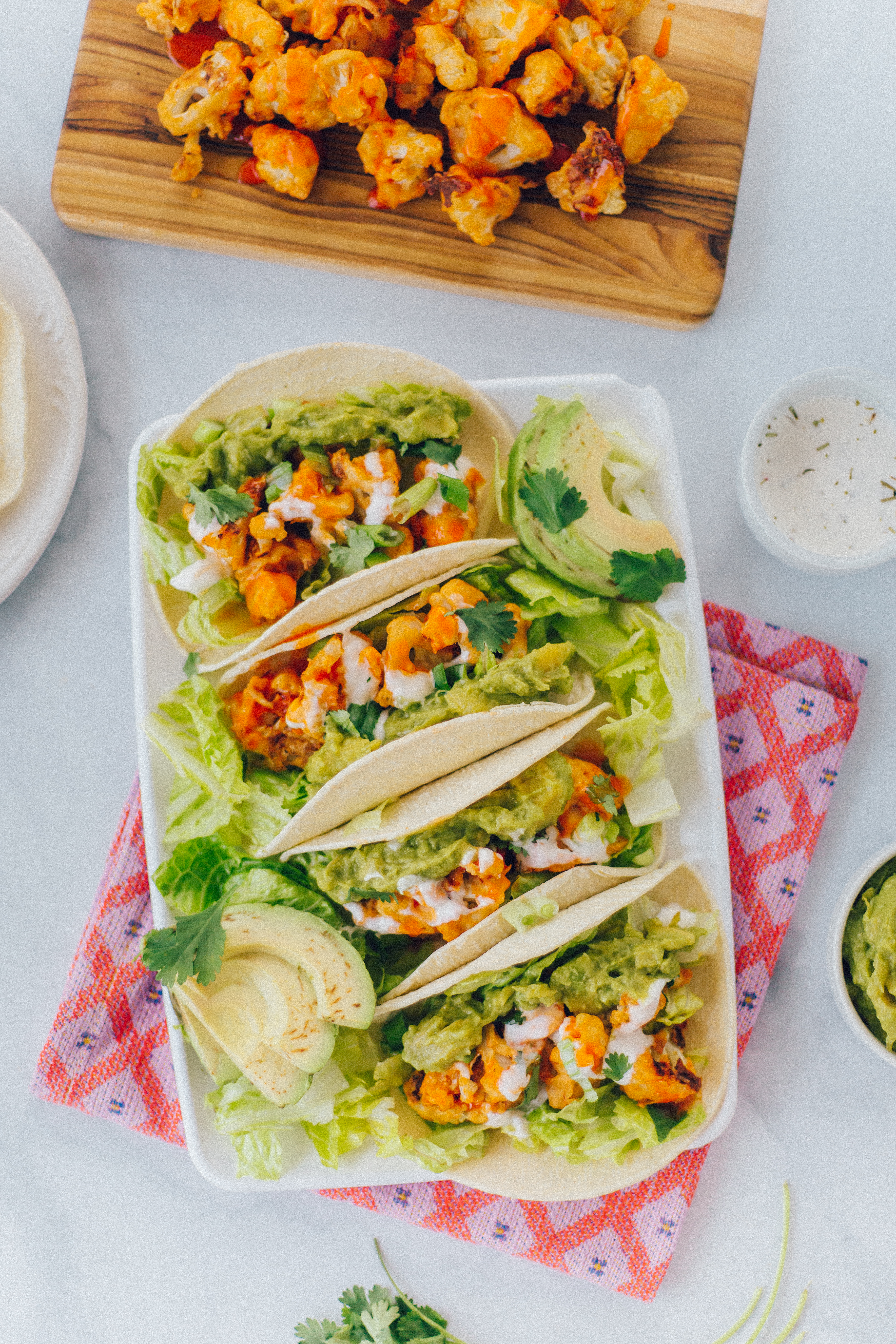 buffalo cauliflower tacos