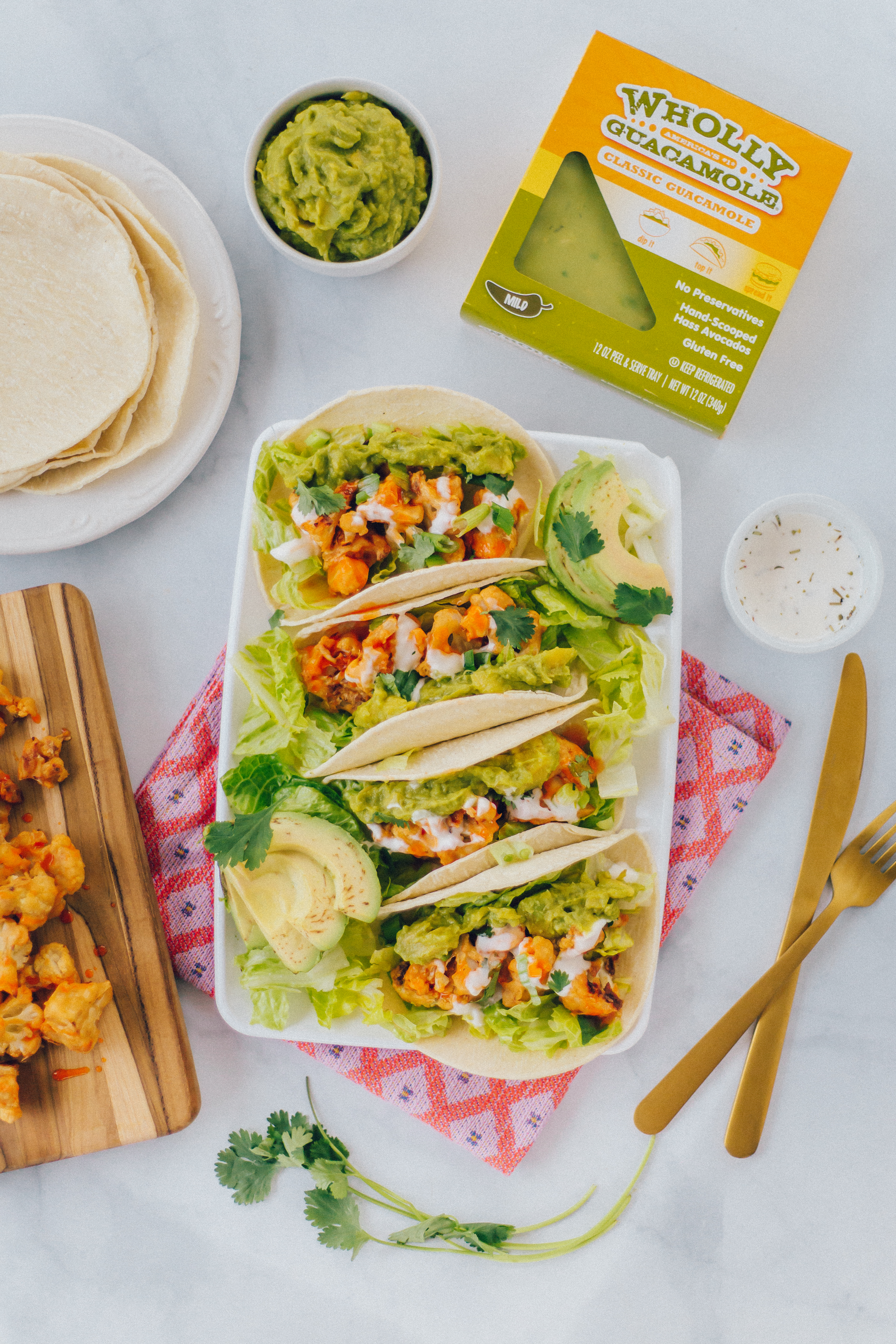 buffalo cauliflower tacos