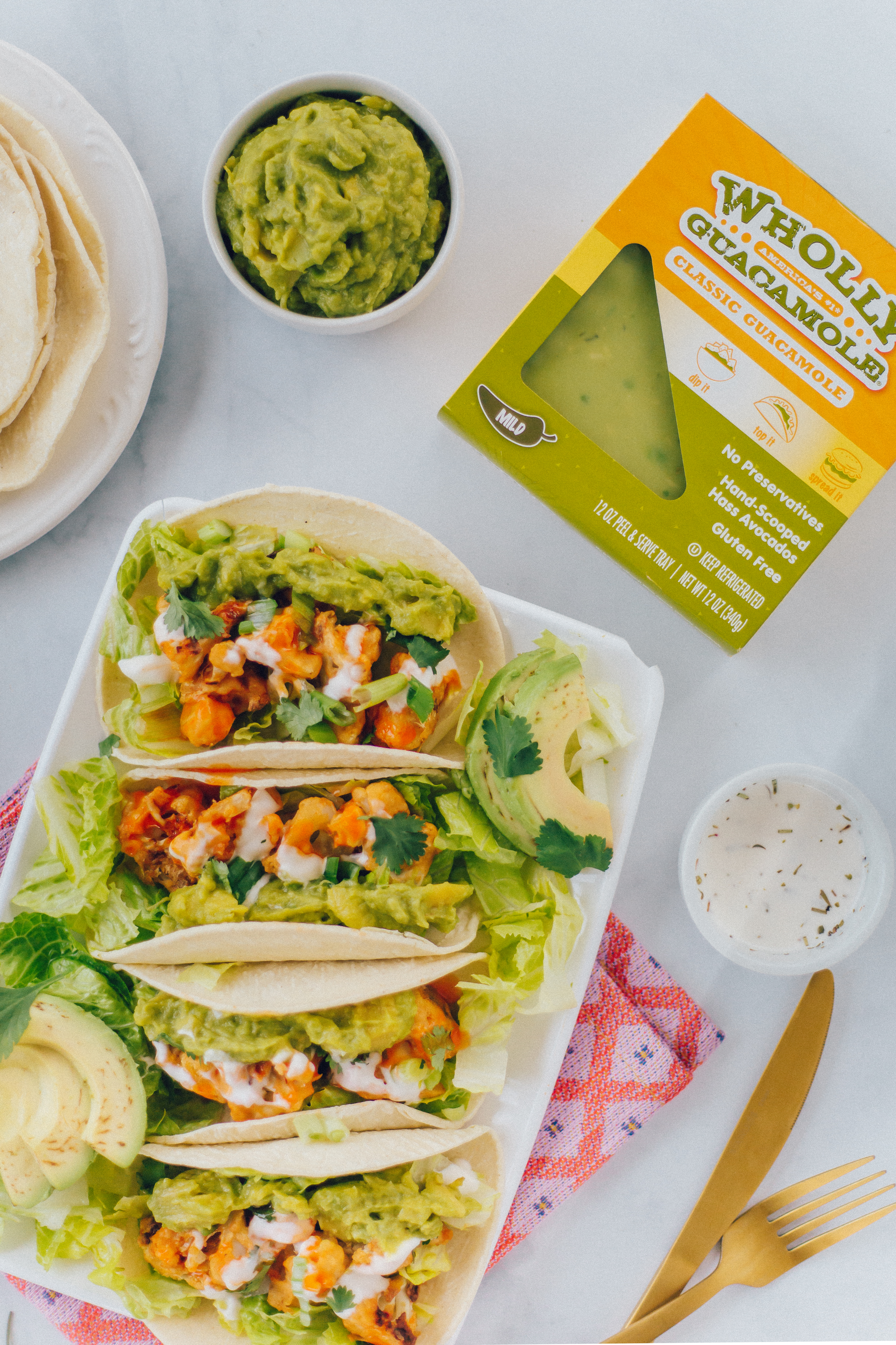buffalo cauliflower tacos