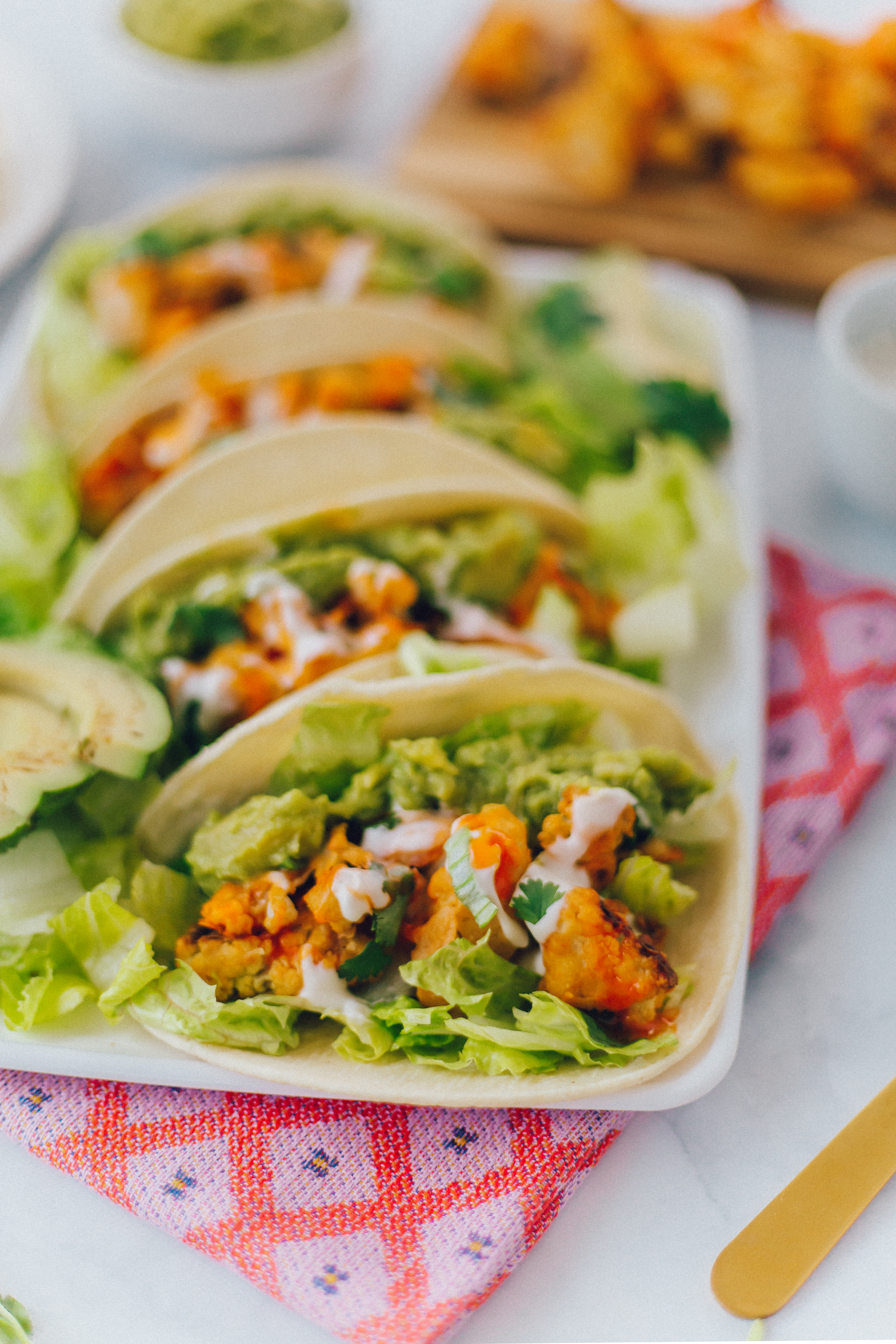 buffalo cauliflower tacos
