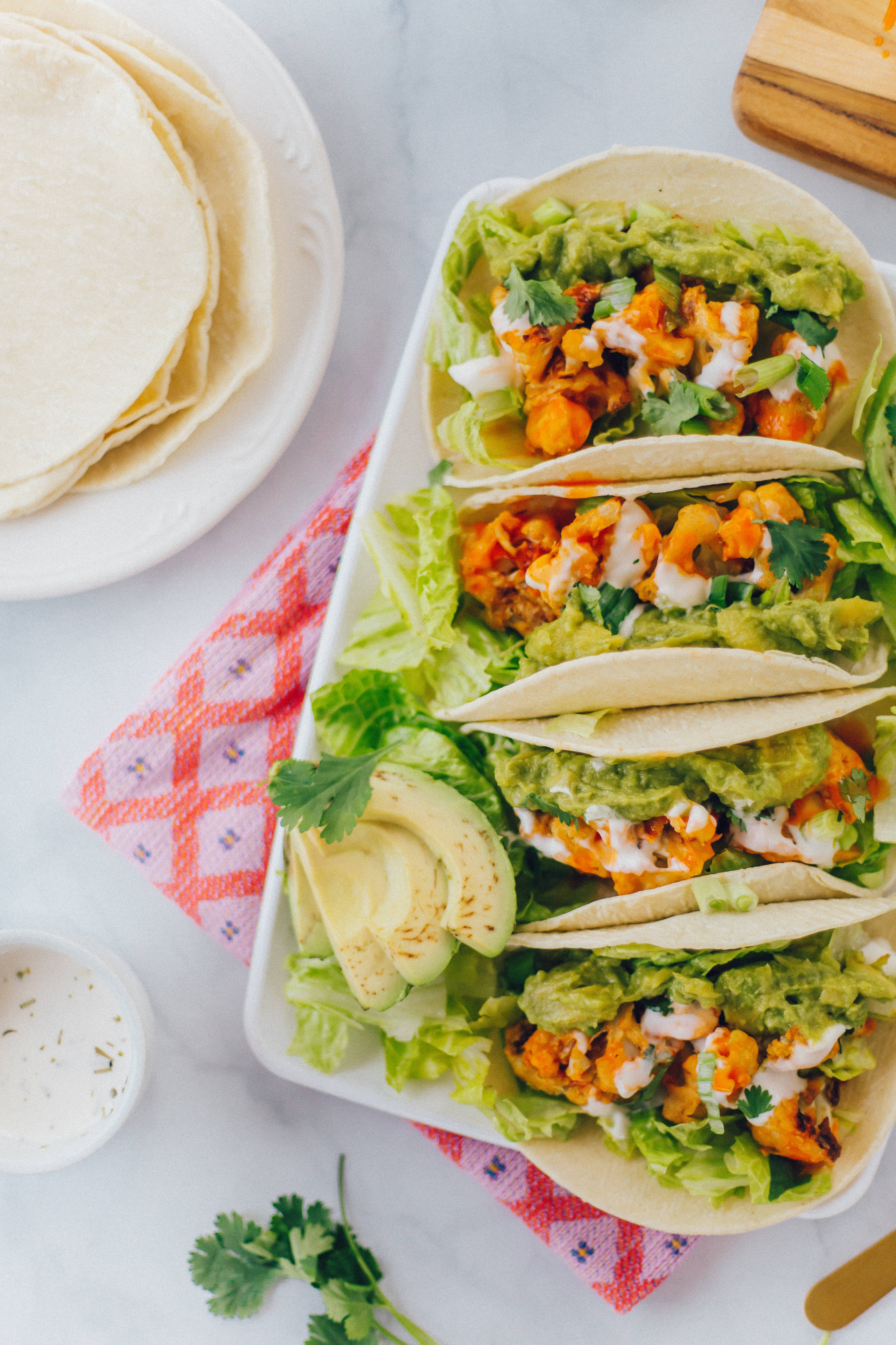 buffalo cauliflower tacos