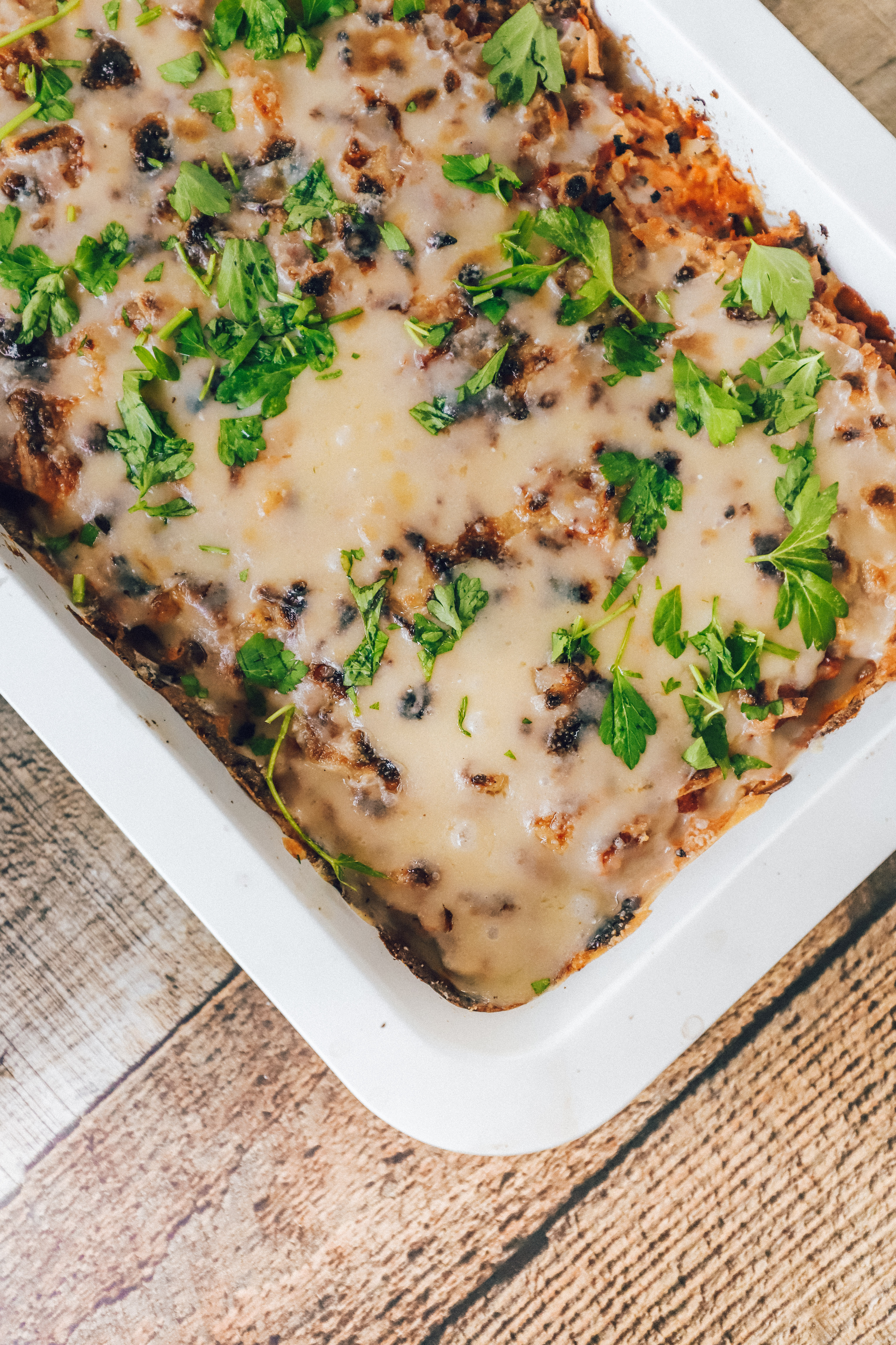 Vegan sweet potato lasagna