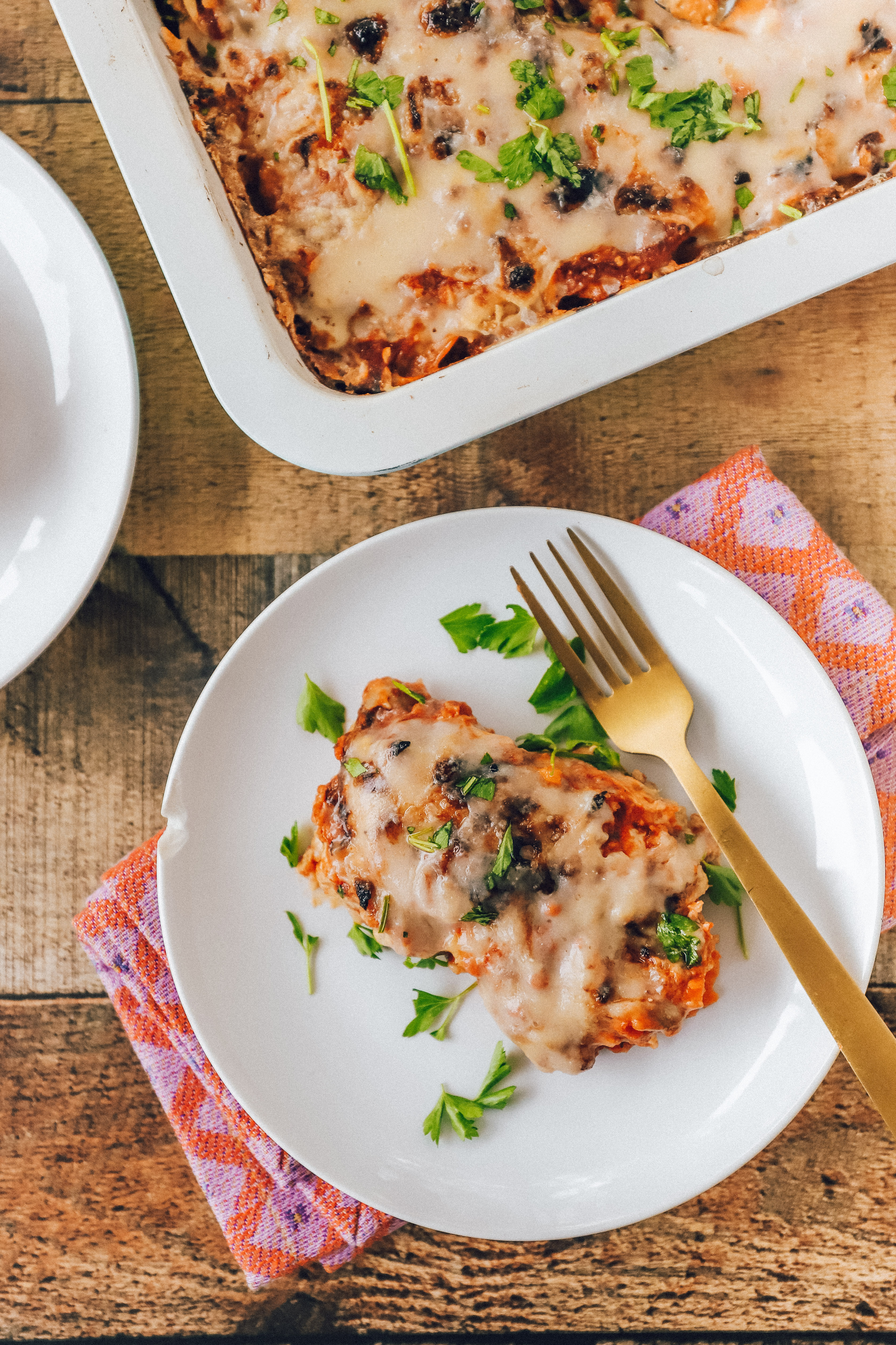 Vegan sweet potato lasagna